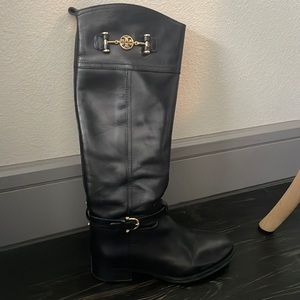 Tory Burch Black Riding Boots